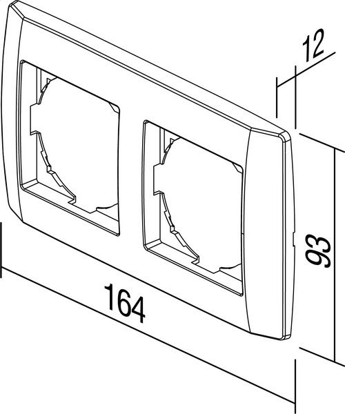 Рамка двухместная TEM Logiq универсальная белый OQ20PW-U