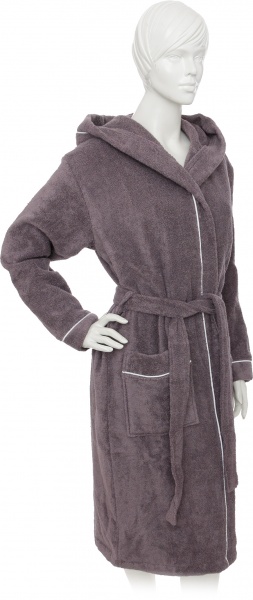 Халат домашний La Nuit Lily с капюшоном р. XL лиловый 
