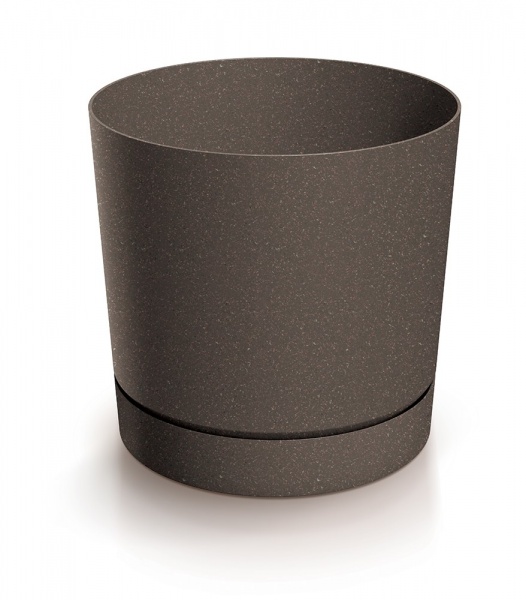 Горщик для квітів PRP Tubo P Eco Wood 200 мм з пiдставкою кавовий круглий (68754-4625) 
