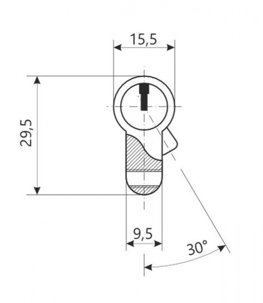 Цилиндр Avers LL 30x30 ключ-ключ 60 мм золото