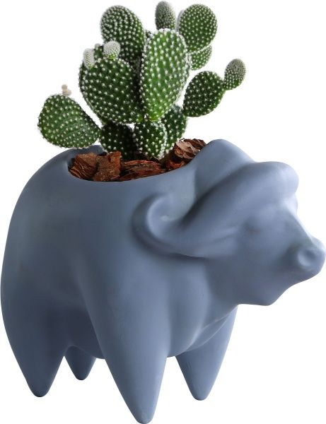 Кашпо Animal Land Буйвол сірий Дон Пион