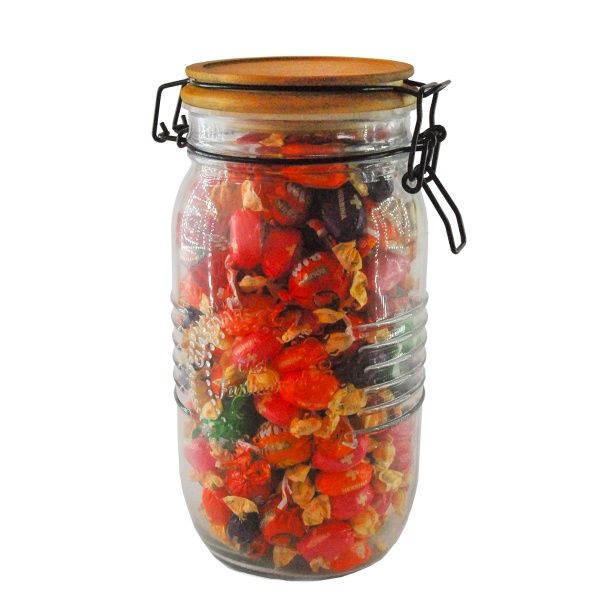 Банка із застібкою 1,5 л з дерев'яною кришкою 212851-WL Old Fashioned