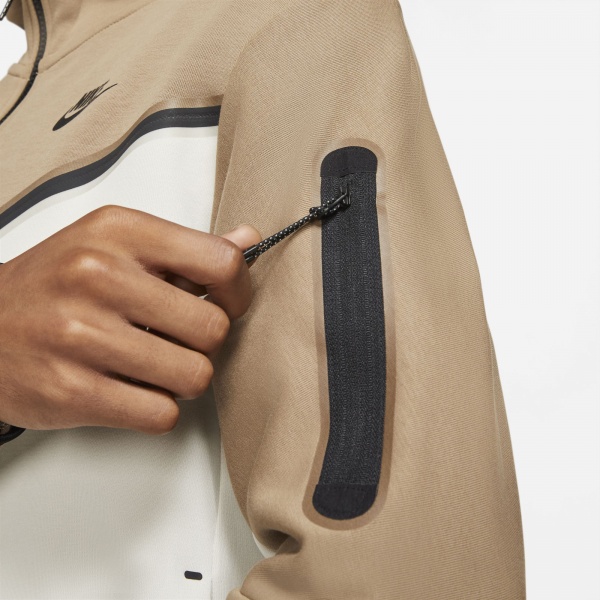 Джемпер Nike M NSW TCH FLC HOODIE FZ WR CU4489-208 р. 2XL бежевый