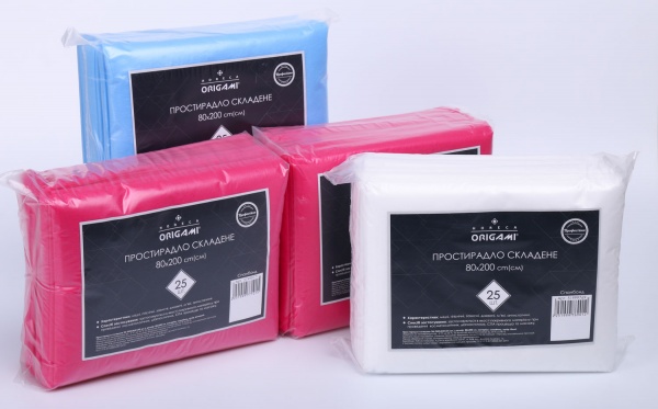 Простыня сложена Origami Horeca 80х200 см 25 шт. голубой