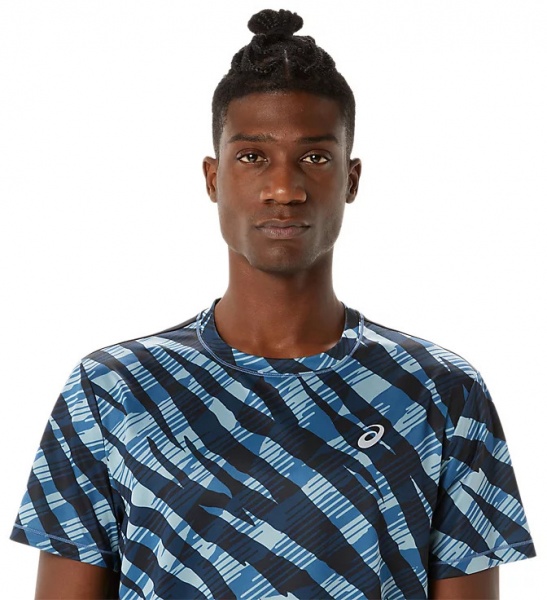 Футболка Asics WILD CAMO SS TOP 2011C389-400 р.S синій