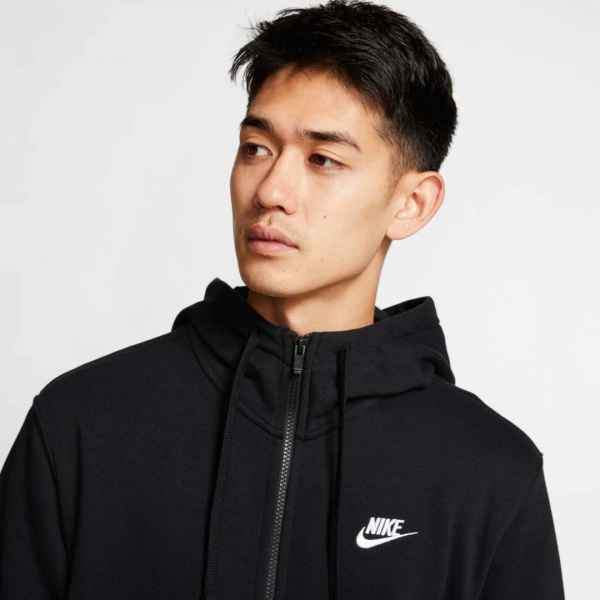 Джемпер Nike M NSW CLUB HOODIE FZ FT BV2648-010 р. 3XL чорний