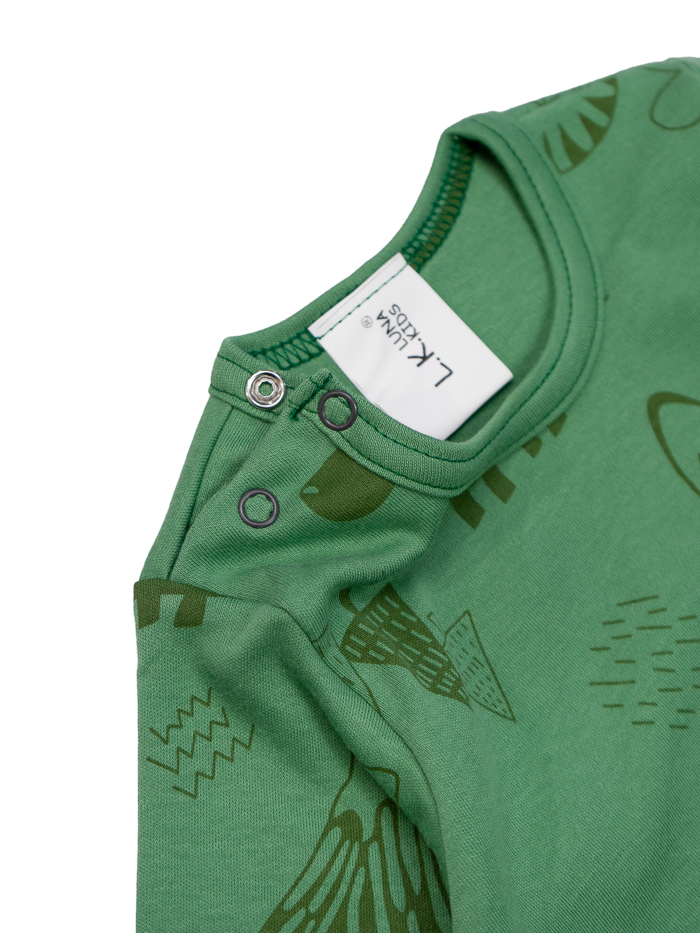 Пижама для мальчиков Luna Kids Дино р.80-86 зеленый 0195