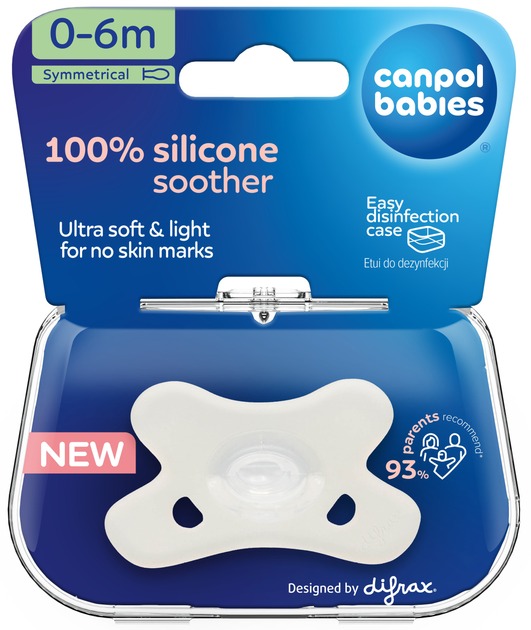 Пустышка симметричная Canpol Babies белая (5901691883192)