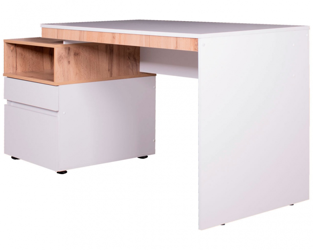 Стол письменный DC РИНО 750х1600х600 мм нимфея альба/дуб тахо/нимфея альба