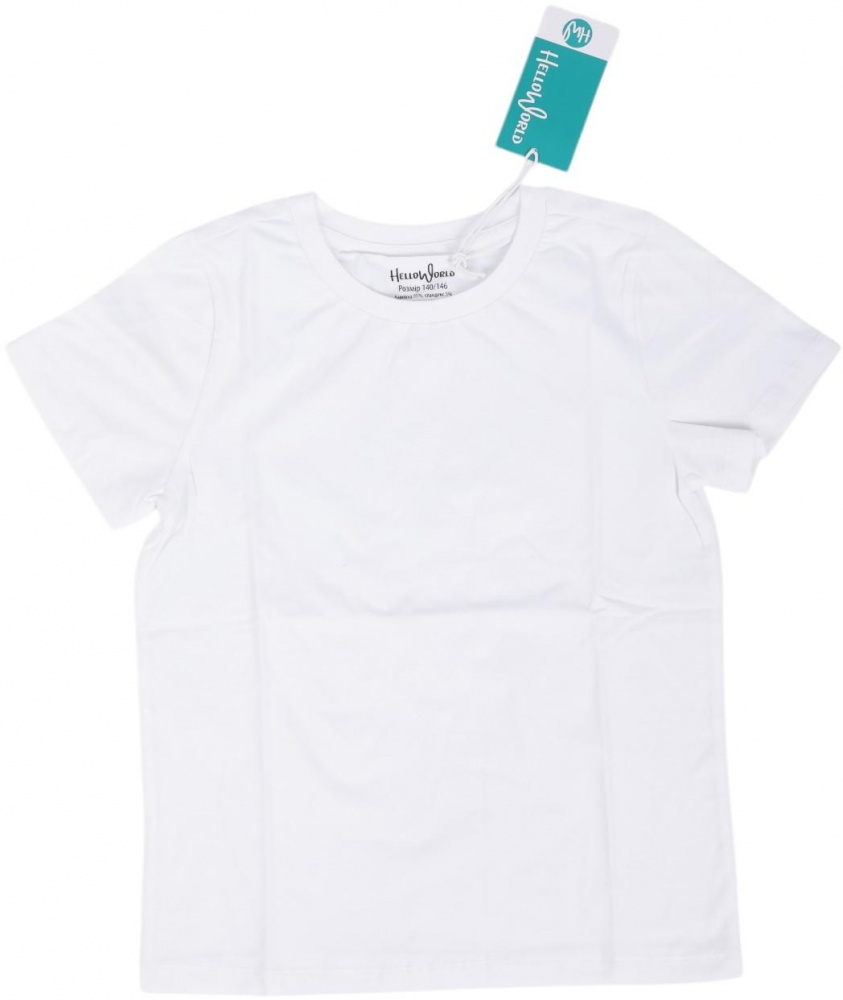 Футболка унисекс HW р.164/170 белый NULL