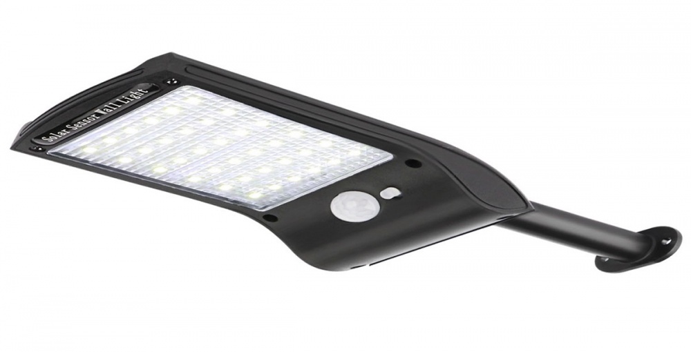 Светильник на солнечной батарее Luxel з датчиком движения и аккумулятором 18 Вт IP65 черный SSWL-04C