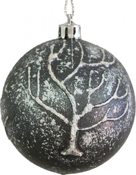 Шар Дерево d100 100 мм серебро 2904