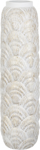 Ваза полирезиновая белая Blondie B 14х14х50 см