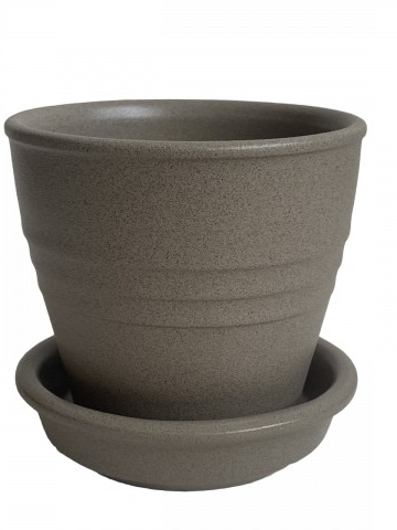 Горщик керамічний Оріана-Запоріжкераміка Відро №5 круглий капучино (009-5-045) 