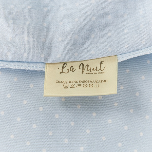 Комплект постельного белья Rita 1,5 голубой с белым La Nuit 