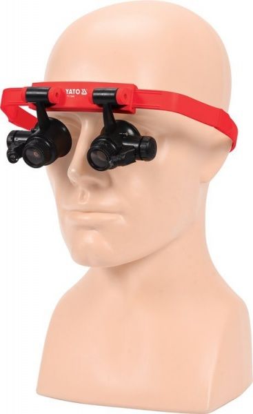 Лупа налобная YATO с подсветкой YT-73840