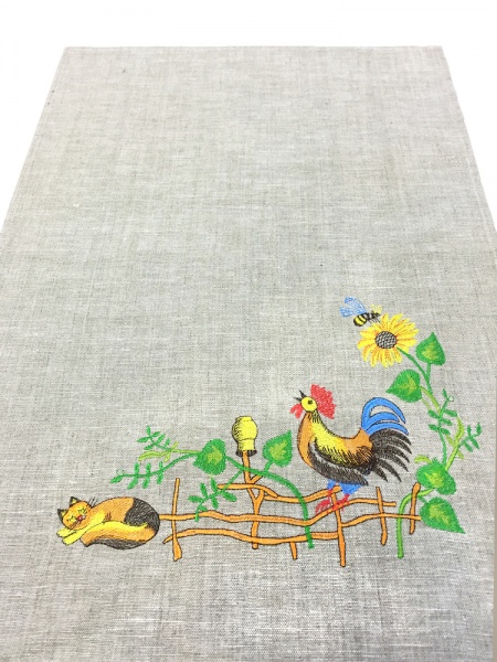 Рушник кухонний Ранок 45x65 см Галерея льону натуральний сірий 