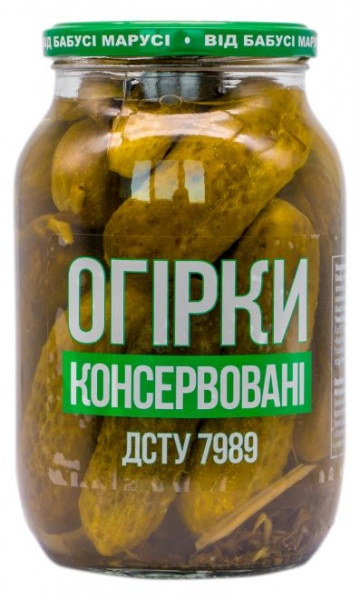 Огурцы маринованные 0,9 л