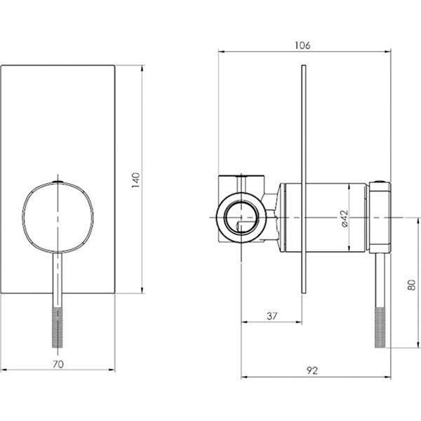 Смеситель для ванны/душа Imprese Brenta ZMK091908081 графітовий хром