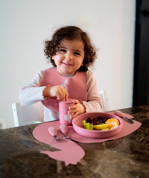 Тарілка Tryco кругла силікон попелясто-рожевий TR-392818