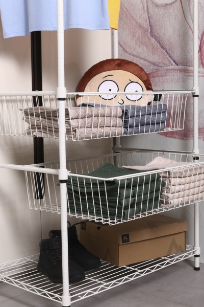 Вешалка для одежды FW-9970PB гардеробная 1800x750x450 мм белый