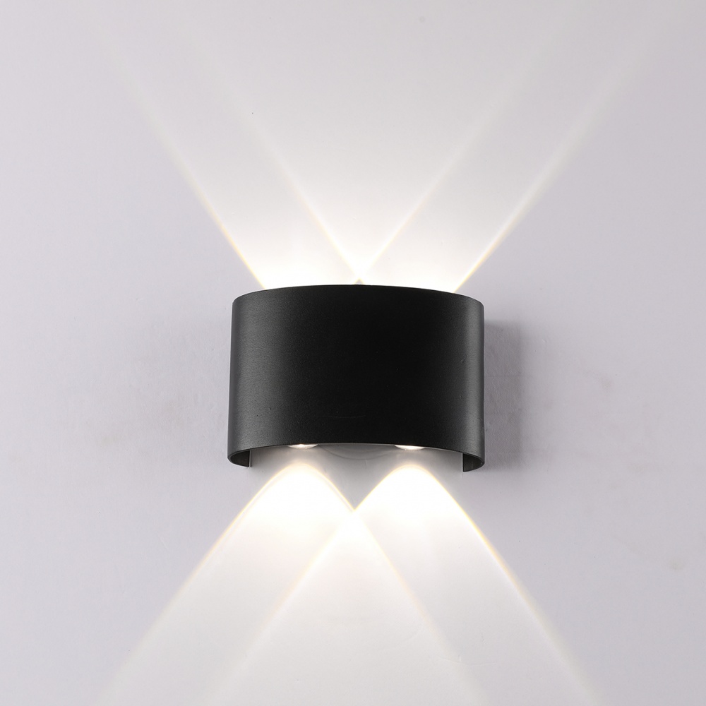 Світильник настінний Hopfen Lens-4 BK 4x4 Вт чорний