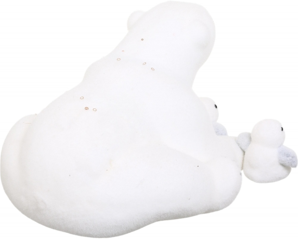 Декорация новогодняя медведь с пингвинами (FL19-SD111) 28 см