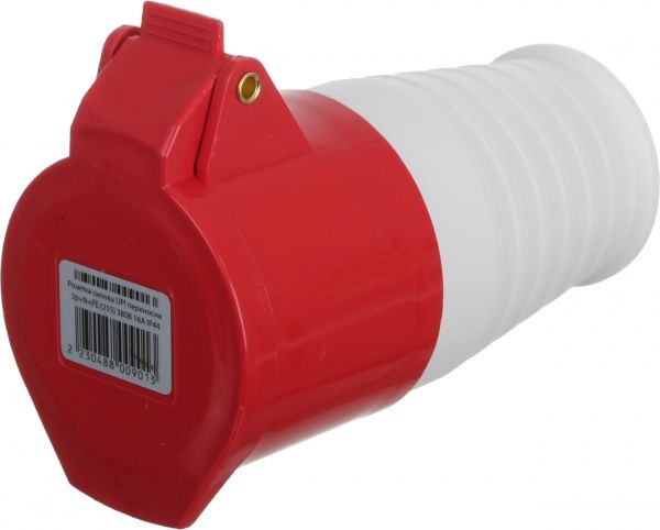 Розетка силовая переносная с заземлением UP! (Underprice) 3p+N+PE (215) 380В 16А IP44 серый