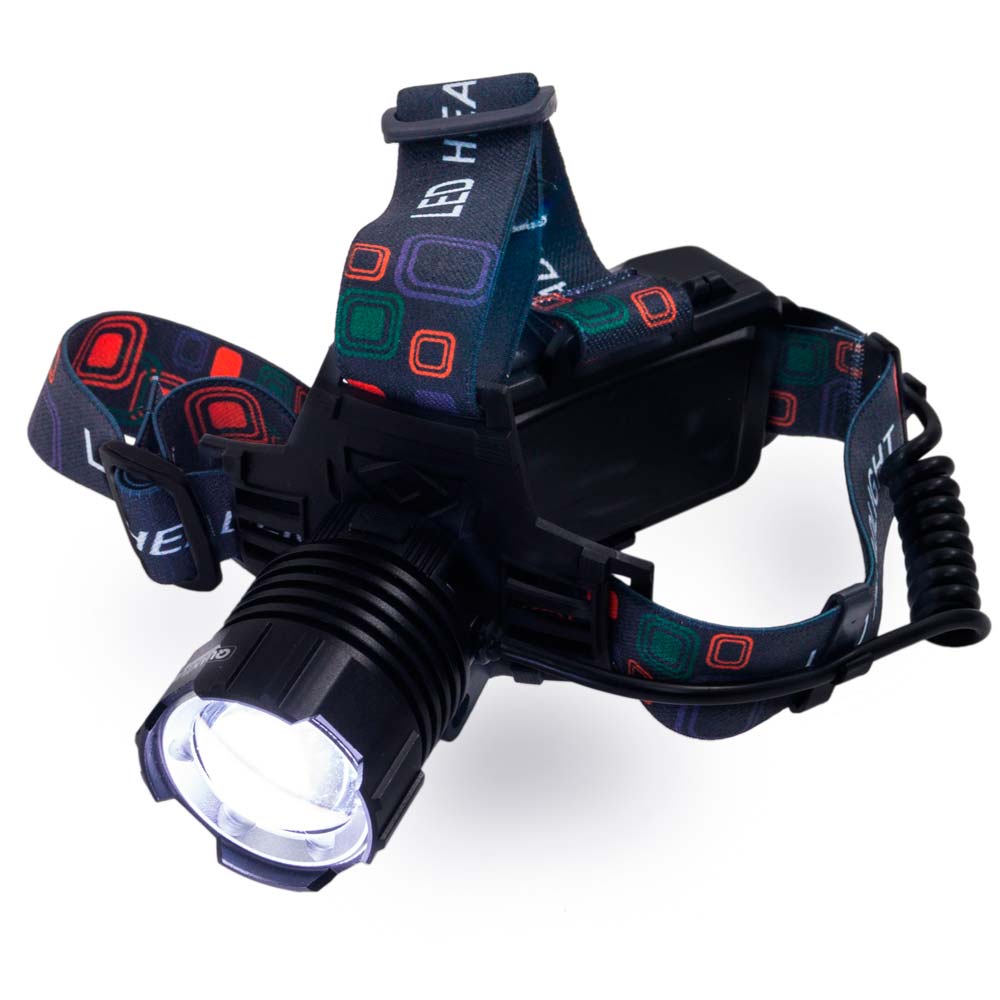 Фонарь налобный Quantum QM-FL4050 Hunter 10W LED c Type-C+Li-ion18650/2*2600mAh 1200 Lm [019] Black QM-FL4050-18650/2600