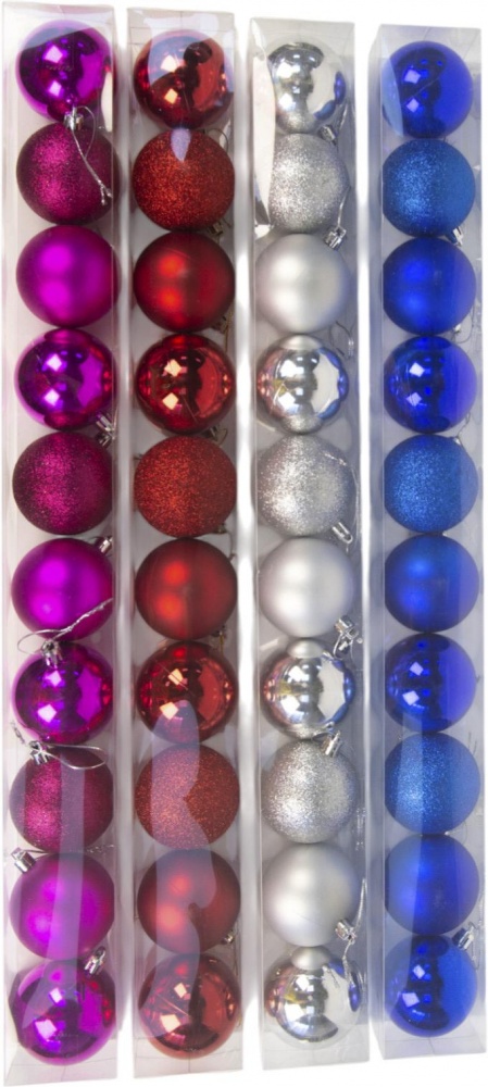 Набор елочных шаров 25IPC-63 цвет в ассортименте d 60 мм 10 шт./уп.