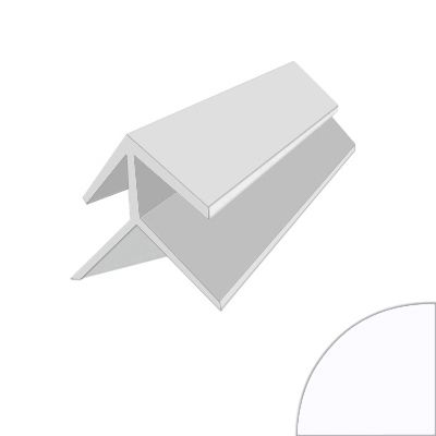 Угол Riko ПВХ внешний Белый 8 мм (6 м.п.)