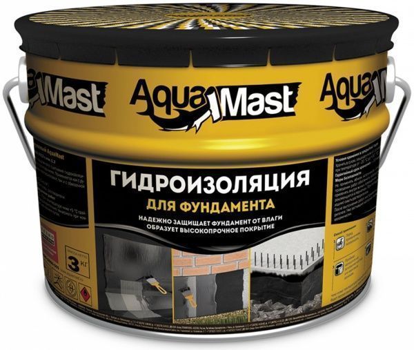 Мастика битумная TECHNONICOL Aquamast для фундамента 3 кг