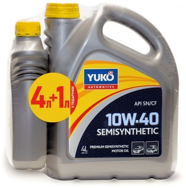 Моторное масло SEMISYNTHETIC Сет 4л+1л 10W-40