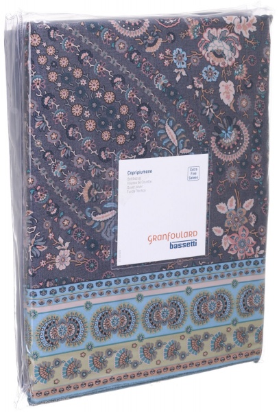 Комплект постільної білизни Piazza Di Spagna G1 2-спальний синій Granfoulard 