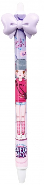 Ручка гелевая Крылья фиолетовая чернила синие 