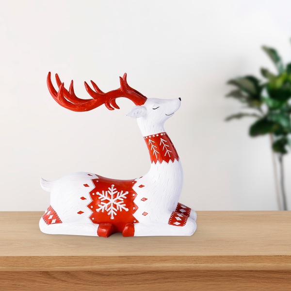Декоративна новорічна фігура Новорічний Олень DH-ST-15 Red
