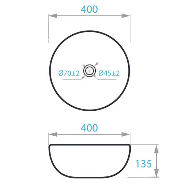 Умывальник Koller Pool Aqua white granite 40x40 см AQA-400-WGRN