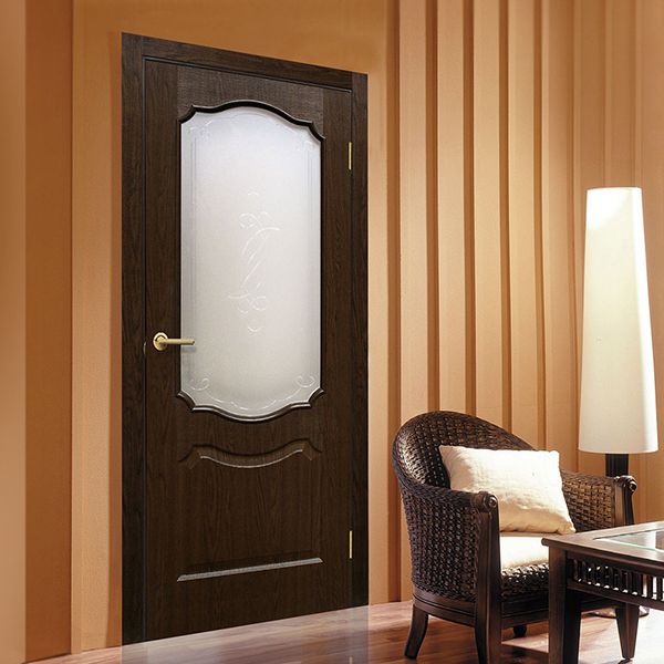 Дверне полотно ПВХ ОМіС Прима ЗС+КМ 900 мм каштан