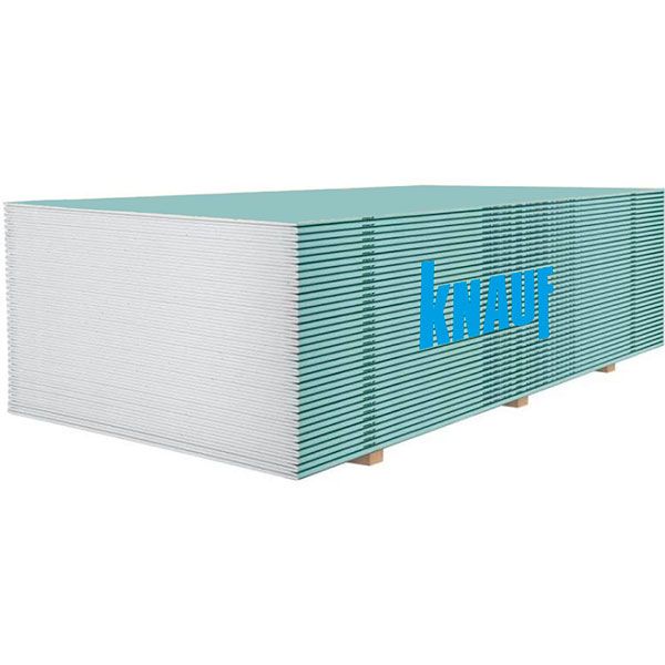 Гипсокартон влагостойкий стеновой Knauf 2000х1200x12.5 мм