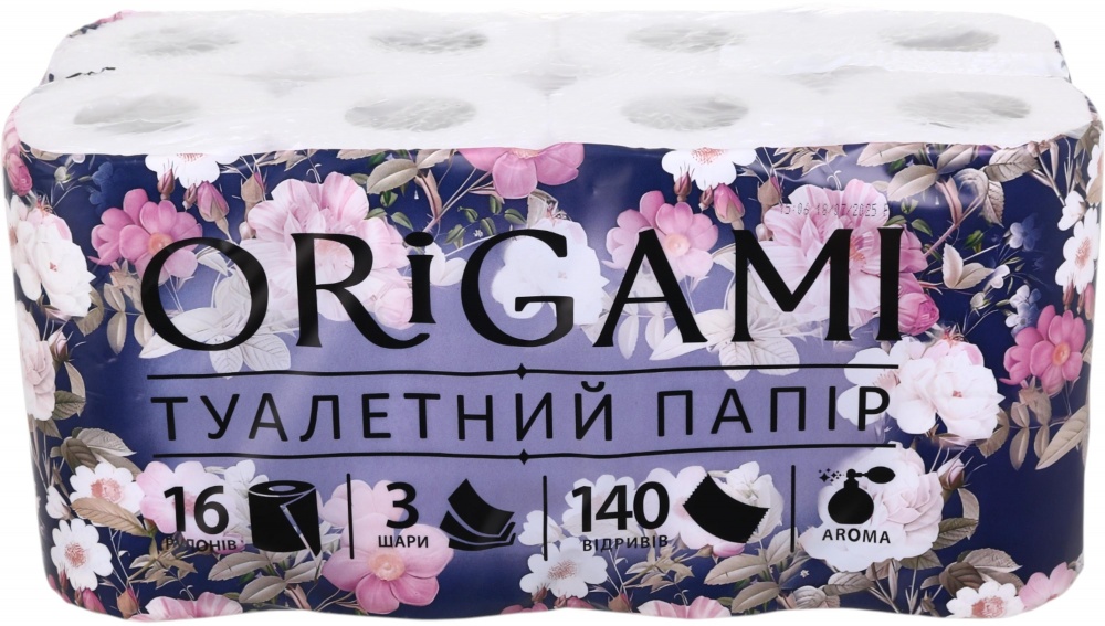 Туалетная бумага ORIGAMI Aroma трехслойная 16 шт.