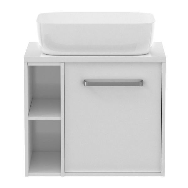 Тумба підвісна Imprese Vyskov 80 см f3215W зі стільницею і умивальником, біла