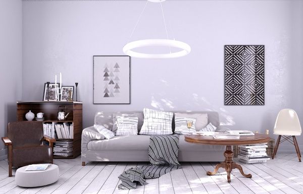 Люстра светодиодная Hopfen Gravitation 1R с пультом ДУ (Plexiglas) 40 Вт белый 