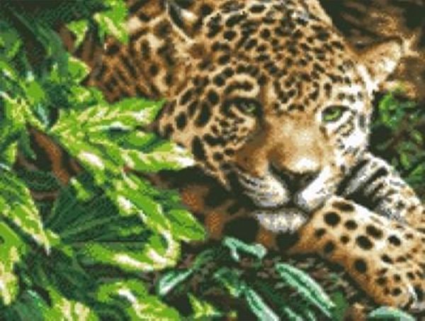 Набор для творчества со стразами на подрамнике Обладатель саванны 30x40 см Діамантові ручки 