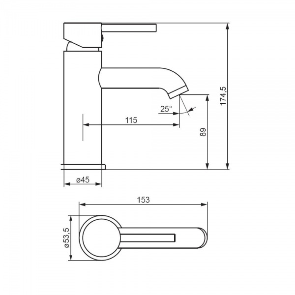 Смеситель для умывальника Damixa Scandinavian Pure 360210300