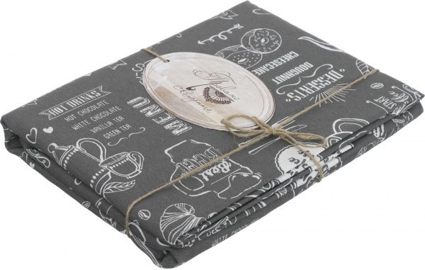 Скатерть Grey Breakfast 136x220 см серый Прованс 