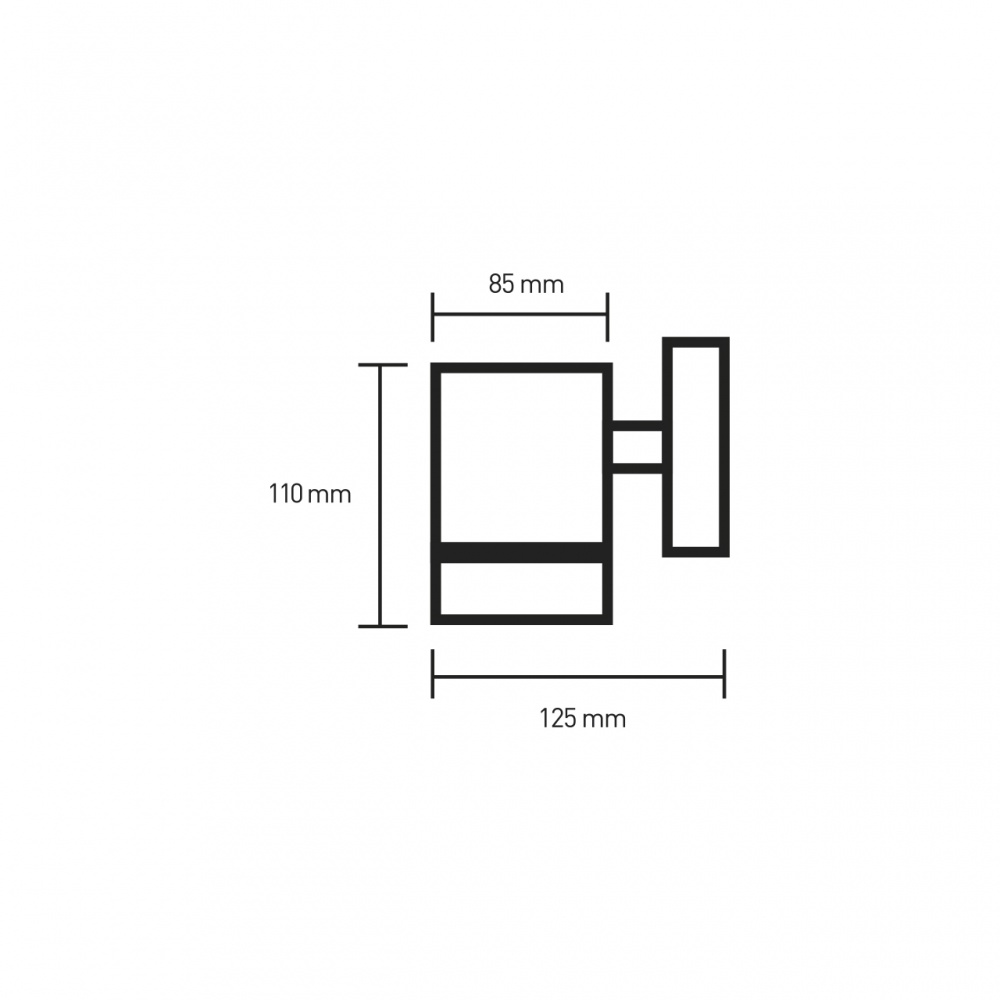Світильник вуличний настінний Eurolamp 30 Вт GX53 /чорний LH-GX53(spot)N1