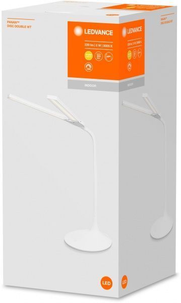 Настольная лампа офисная Ledvance Panan Disc Double LED 5 Вт белый 