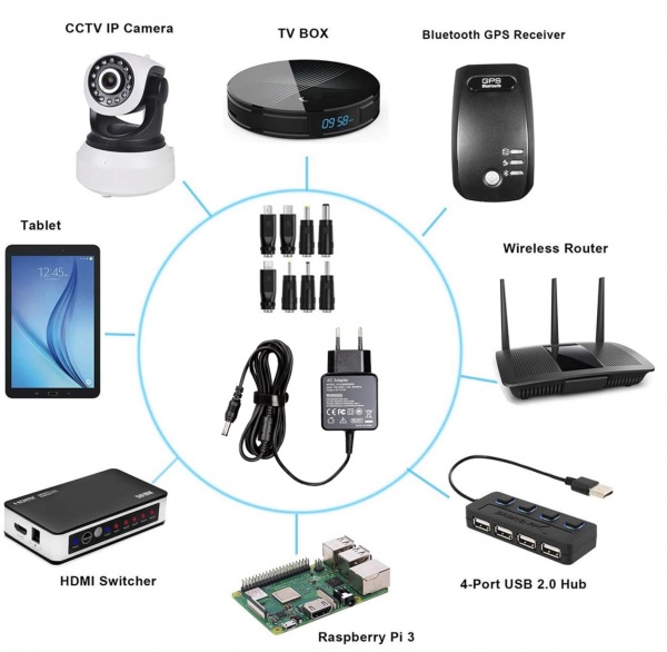 Блок питания универсальный PowerPlant Q15 220V 15W 5V 3A NA700219