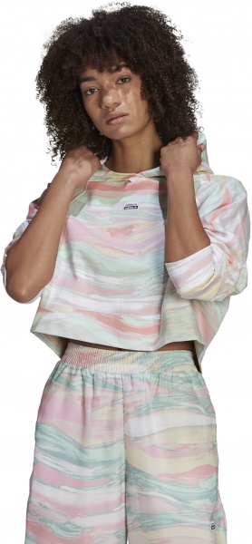 Джемпер Adidas CROPPED HOODIE GN4292 р. 42 різнокольоровий