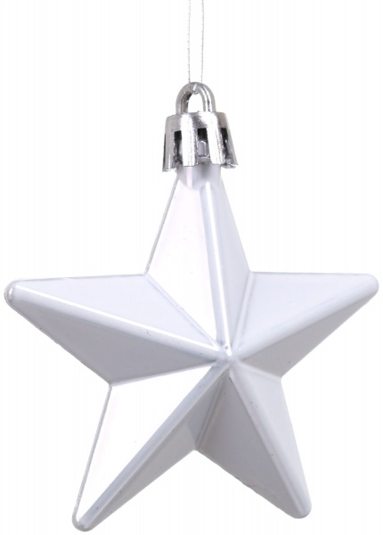 Набор новогодних украшений Звезды CAN210310 розовый 6,5 см 8 шт./уп. 